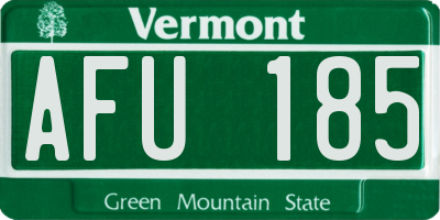 VT license plate AFU185