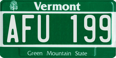 VT license plate AFU199