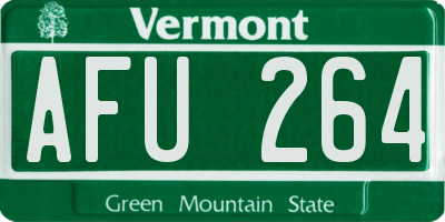 VT license plate AFU264