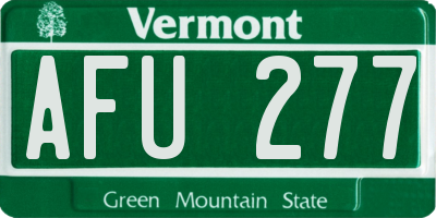 VT license plate AFU277