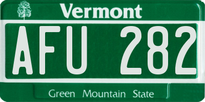 VT license plate AFU282