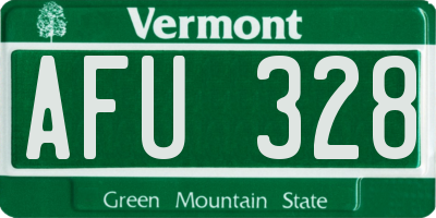 VT license plate AFU328