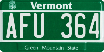 VT license plate AFU364