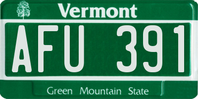 VT license plate AFU391