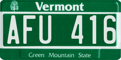 VT license plate AFU416