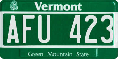 VT license plate AFU423