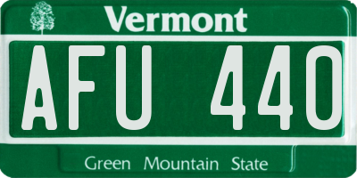 VT license plate AFU440
