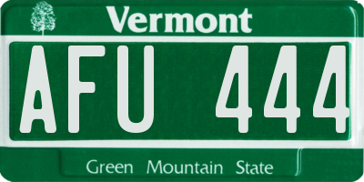 VT license plate AFU444