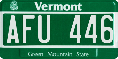 VT license plate AFU446