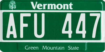 VT license plate AFU447