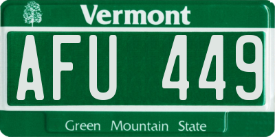 VT license plate AFU449