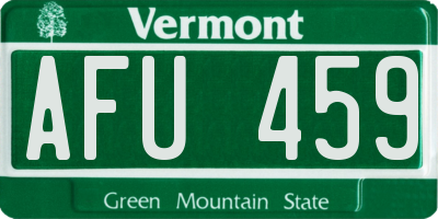 VT license plate AFU459