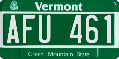 VT license plate AFU461