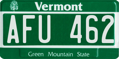 VT license plate AFU462