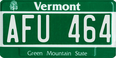 VT license plate AFU464