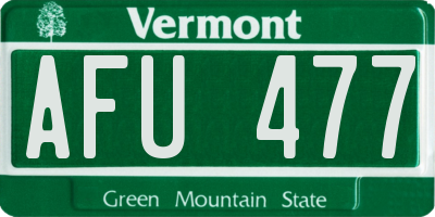 VT license plate AFU477