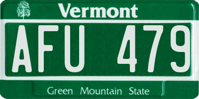 VT license plate AFU479