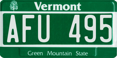 VT license plate AFU495