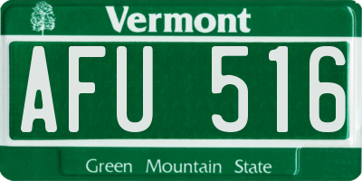 VT license plate AFU516