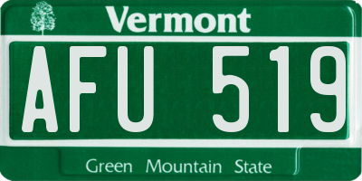 VT license plate AFU519