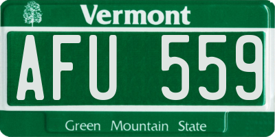 VT license plate AFU559