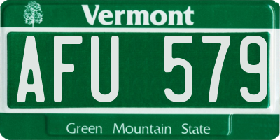 VT license plate AFU579