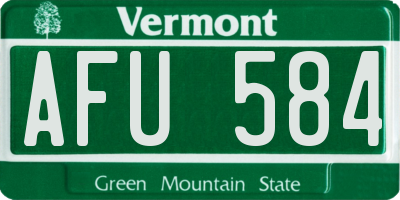 VT license plate AFU584