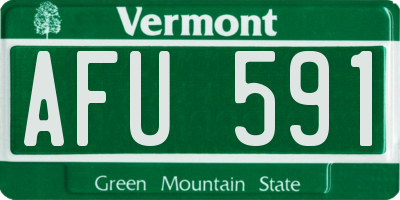 VT license plate AFU591
