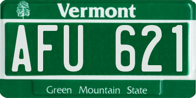 VT license plate AFU621