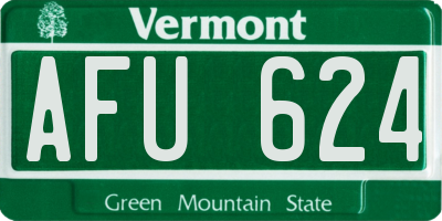 VT license plate AFU624