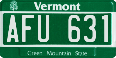VT license plate AFU631