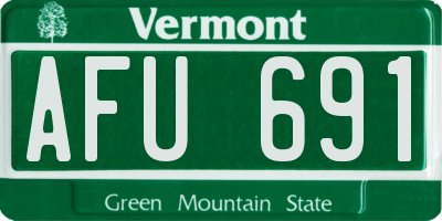 VT license plate AFU691