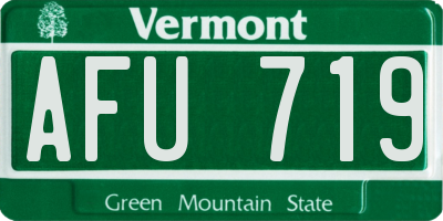 VT license plate AFU719