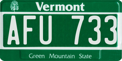 VT license plate AFU733