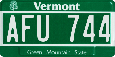 VT license plate AFU744