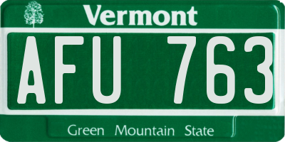VT license plate AFU763