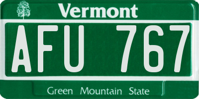 VT license plate AFU767