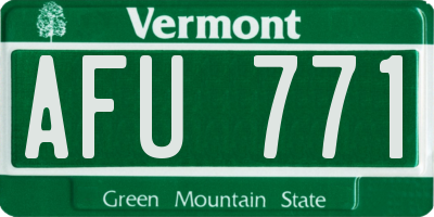 VT license plate AFU771