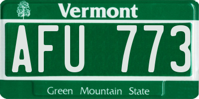 VT license plate AFU773