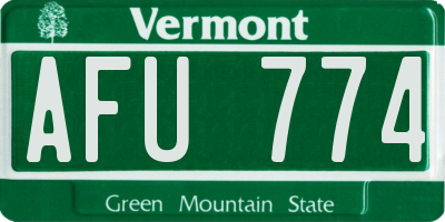 VT license plate AFU774
