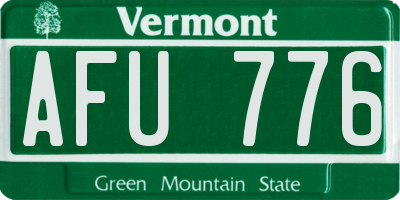 VT license plate AFU776