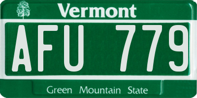 VT license plate AFU779