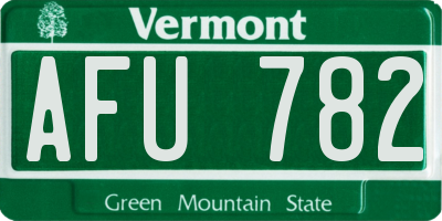 VT license plate AFU782