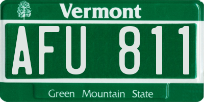 VT license plate AFU811