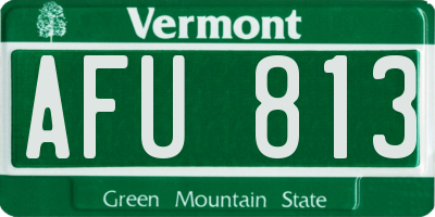 VT license plate AFU813