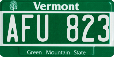 VT license plate AFU823