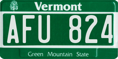 VT license plate AFU824