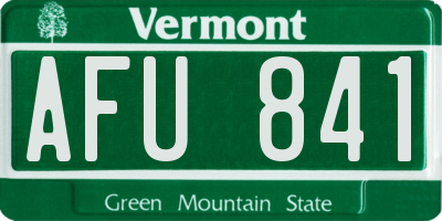 VT license plate AFU841