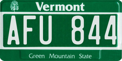 VT license plate AFU844
