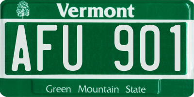 VT license plate AFU901